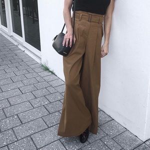NWOT SEA NYC Paper Bag Mustard Wide Leg Pant